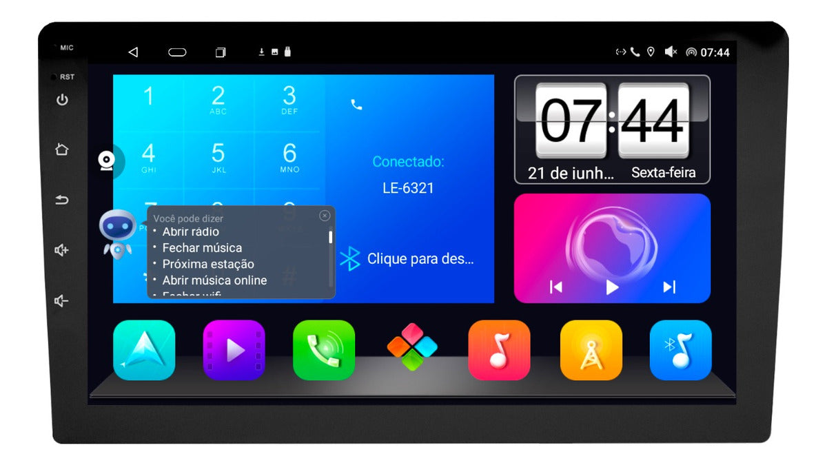 Central Multimídia 9'p 6GB RAM Android 14