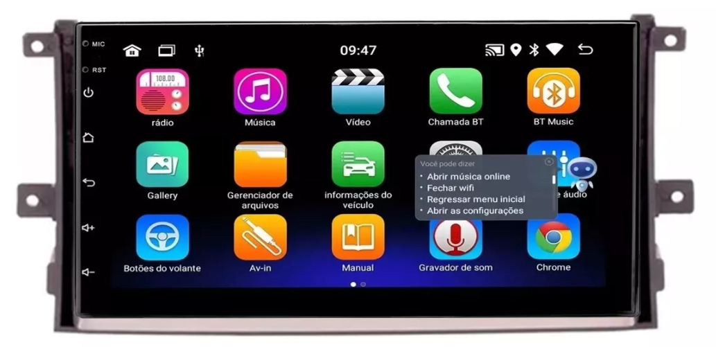 Multimidia Azera 7p Android OctaCore 4gb Carplay Voz