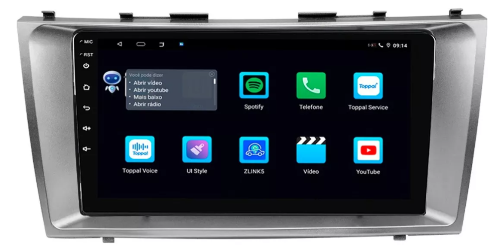Multimidia Camry 9p Android Octacore 4GB Carplay