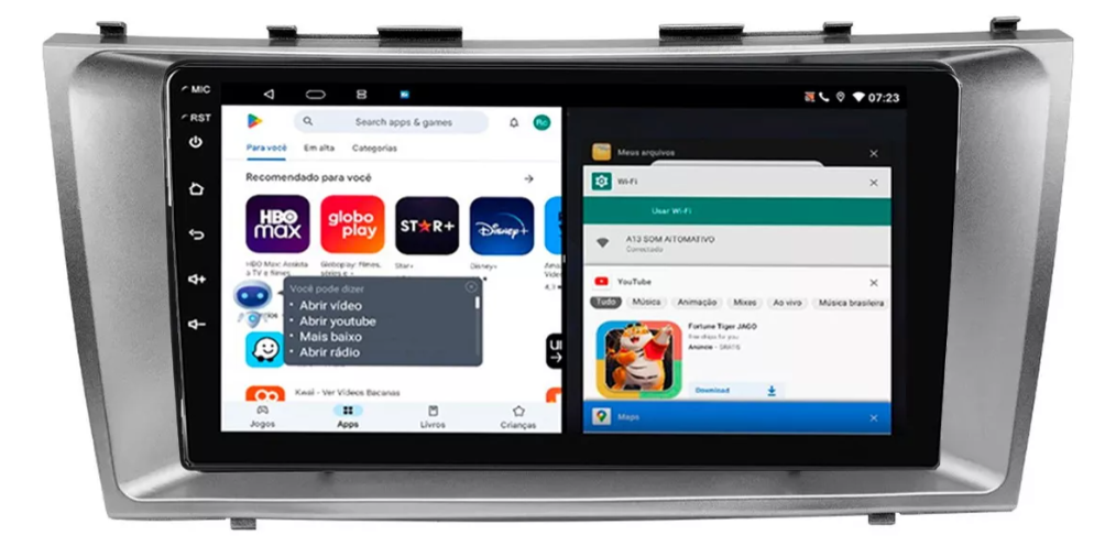 Multimidia Camry 9p Android Octacore 4GB Carplay