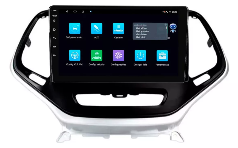 Multimidia Cherokee 9p Android Octacore 4GB Carplay