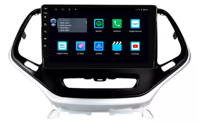 Multimidia Cherokee 9p Android Octacore 4GB Carplay