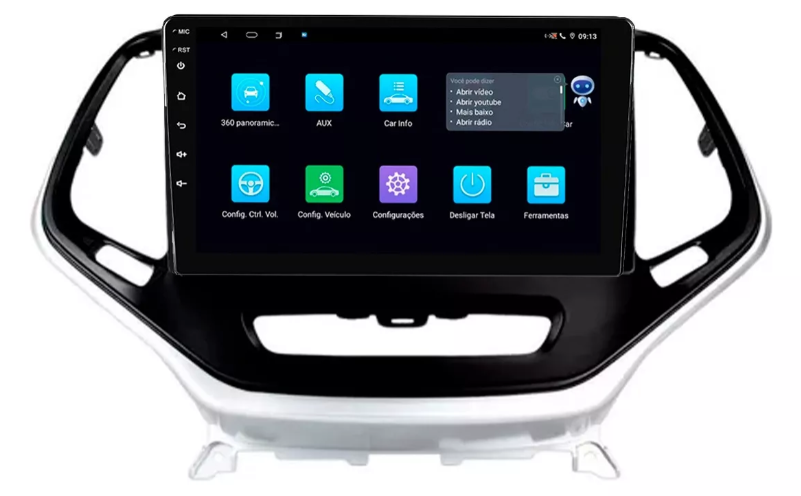 Multimidia Cherokee 9p Android Octacore 6gb Carplay 4g