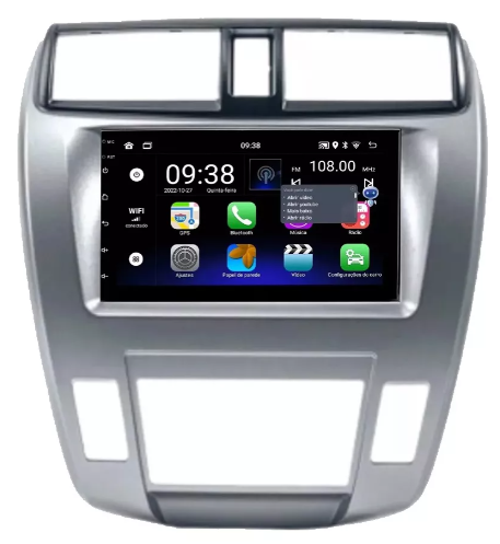 Multimidia City Digital 7p Android OctaCore 4gb Carplay Voz
