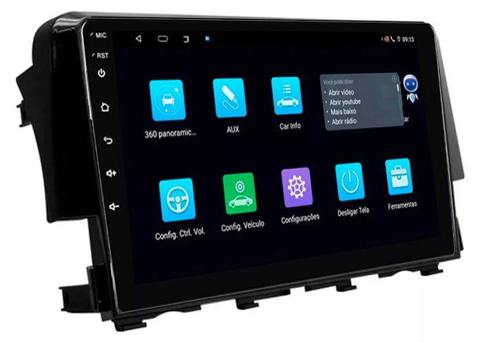 Multimidia Civic G10 9p Android Octacore 4GB Carplay
