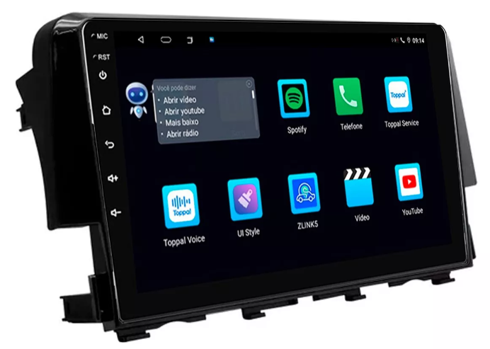 Multimidia Civic G10 9p Android Octacore 4GB Carplay