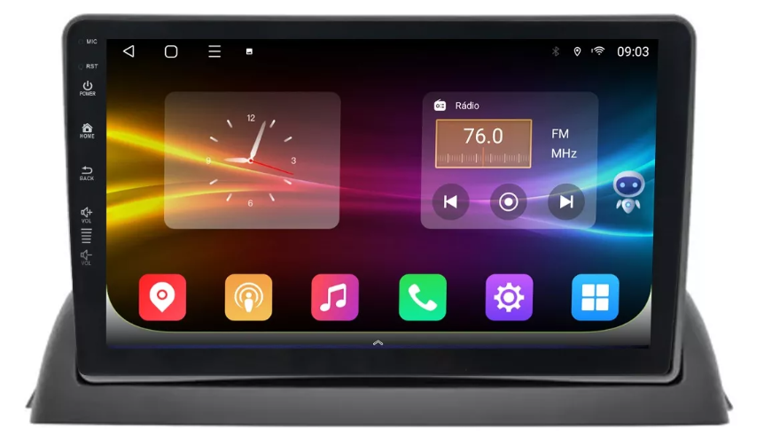 Multimidia Clio 9p Android Quadcore 2gb Carplay