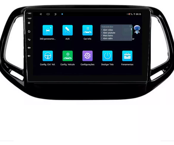Multimidia Compass 9p Android Quadcore 2gb Carplay