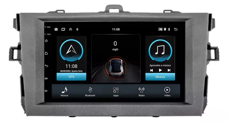 Multimidia Corolla 7p Android Quadcore 2gb Carplay