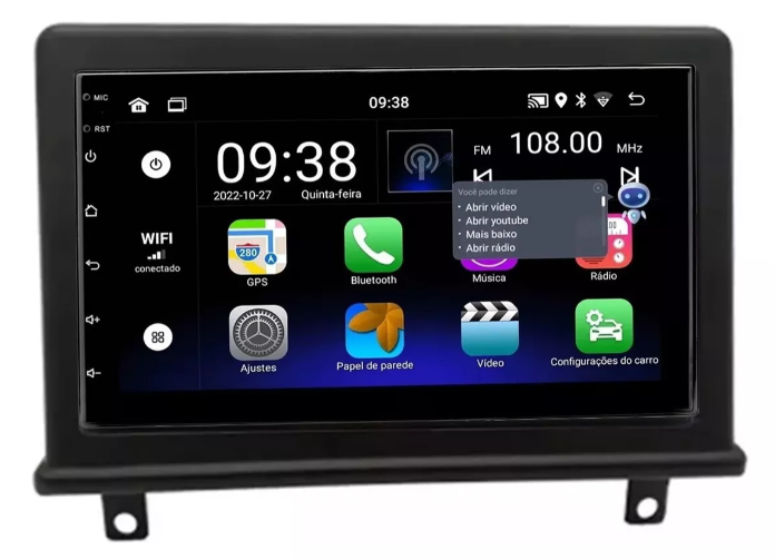 Multimidia Corsa Classic 7p Android OctaCore 4gb Carplay Voz
