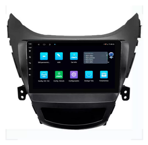 Multimidia Elantra 9p Android Octacore 4GB Carplay