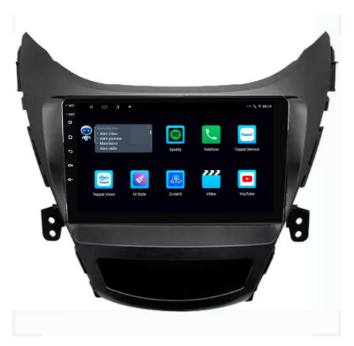 Multimidia Elantra 9p Android Octacore 4GB Carplay