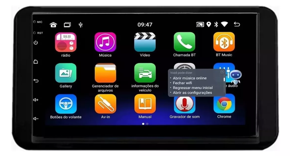 Multimidia Etios 7p Android OctaCore 4gb Carplay Voz