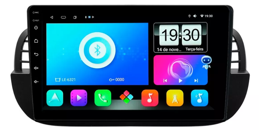 Multimidia Fiat 500 9p Android Quadcore 2gb Carplay