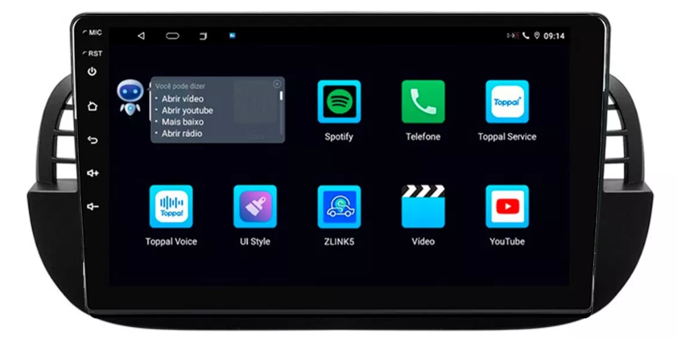 Multimidia Fiat 500 9p Android Quadcore 2gb Carplay