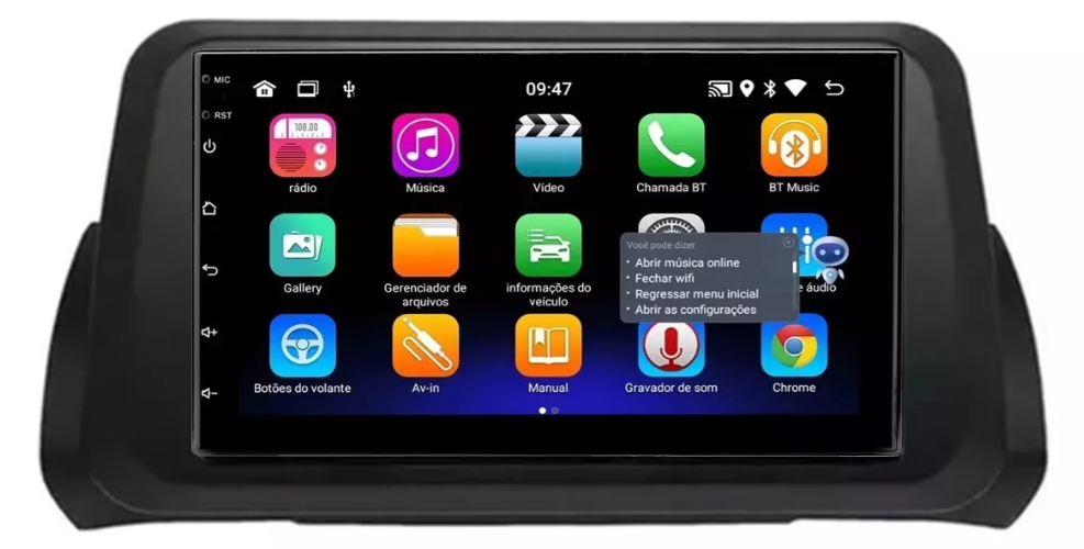 Multimidia Fiat Argo 7p Android OctaCore 4gb Carplay Voz