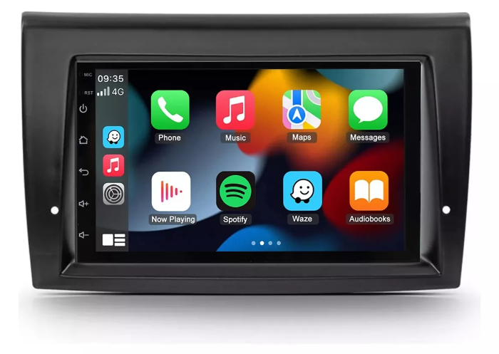 Multimidia Fiat Bravo 7p Android OctaCore 4gb Carplay Voz