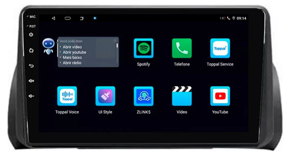 Multimidia Fiat Cronos 9p Android Octacore 4GB Carplay