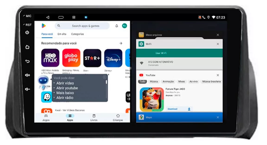 Multimidia Fiat Cronos 9p Android Octacore 4GB Carplay