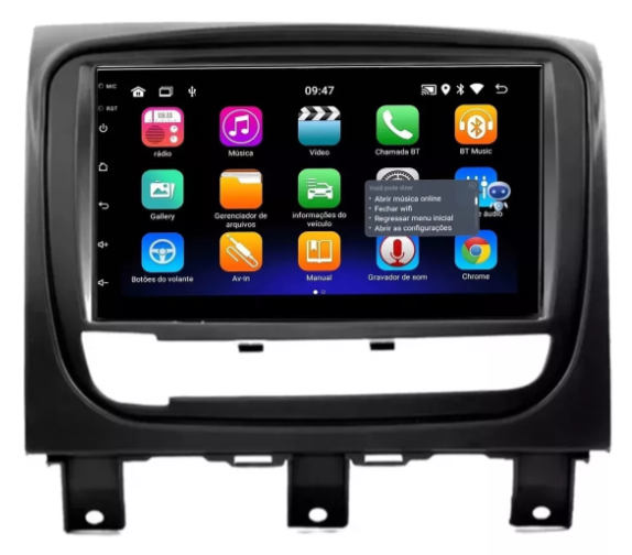Multimidia Fiat Idea 7p Android OctaCore 4gb Carplay Voz