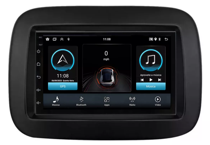 Multimidia Fiat Mobi 7p Android Quadcore 2gb Carplay