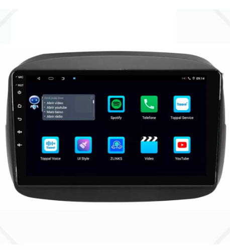Multimidia Fiat Mobi 9p Android Octacore 4GB Carplay - COD 503