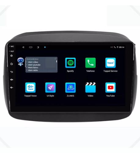 Multimidia Fiat Mobi 9p Android Octacore 4GB Carplay - COD 709