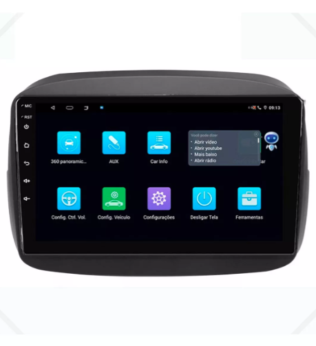 Multimidia Fiat Mobi 9p Android Quadcore 2gb Carplay