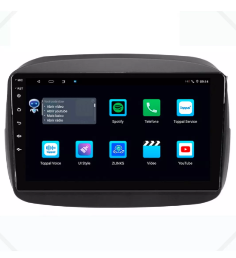 Multimidia Fiat Mobi 9p Android Quadcore 2gb Carplay