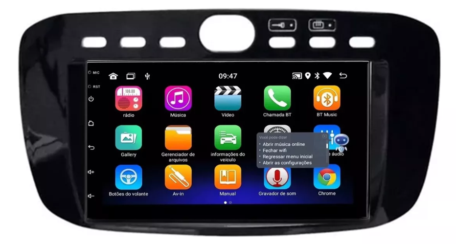 Multimidia Fiat Punto 7p Android OctaCore 4gb Carplay Voz - COD 291