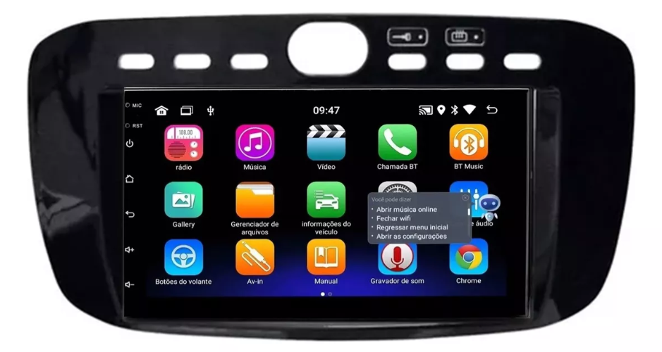 Multimidia Fiat Punto 7p Android OctaCore 4gb Carplay Voz - COD 397