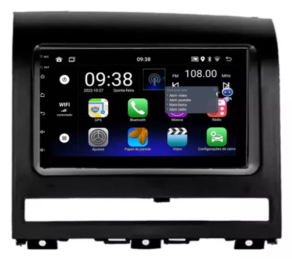 Multimidia Fiat Siena 7p Android OctaCore 4gb Carplay Voz - COD 355