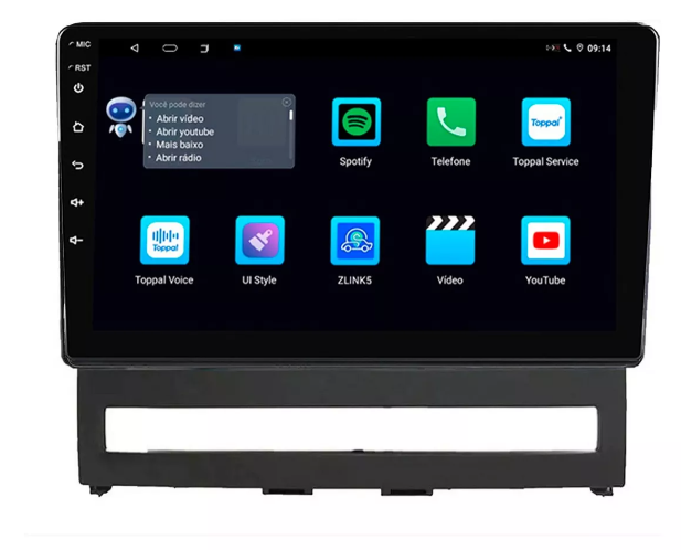 Multimidia Fiat Siena 9p Android Octacore 4GB Carplay