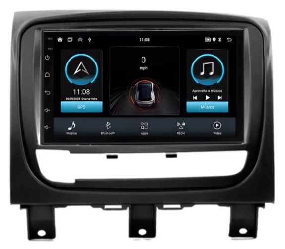 Multimidia Fiat Strada 7p Android Quadcore 2gb Carplay