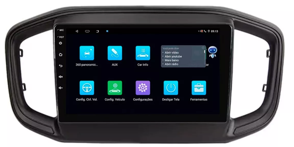 Multimidia Fiat Strada 9p Android Octacore 4GB Carplay