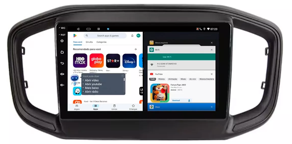Multimidia Fiat Strada 9p Android Octacore 4GB Carplay