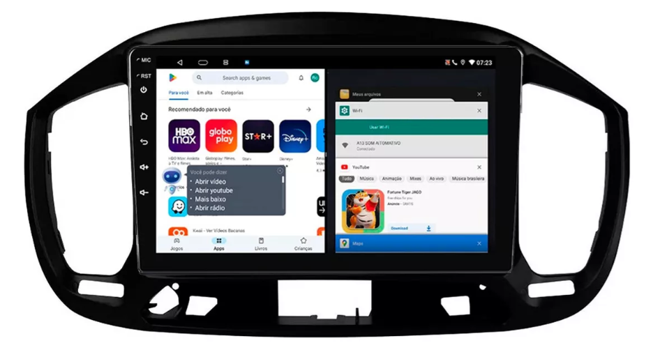 Multimidia Fiat Uno 9p Android Octacore 4GB Carplay