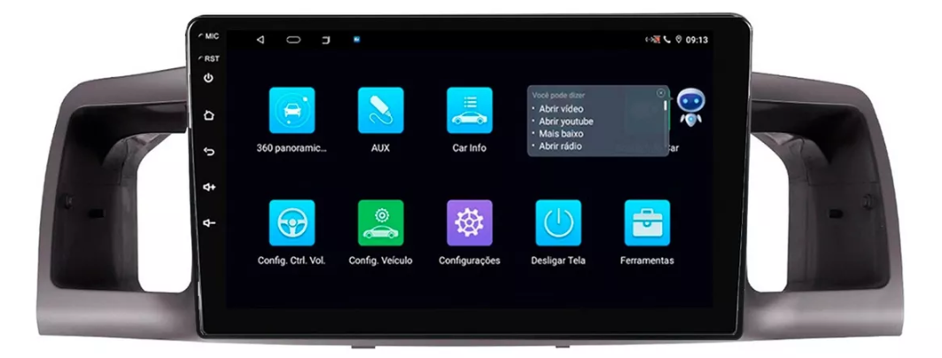 Multimidia Fielder 9p Android Quadcore 2gb Carplay