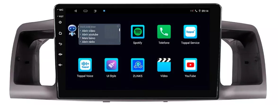 Multimidia Fielder 9p Android Quadcore 2gb Carplay