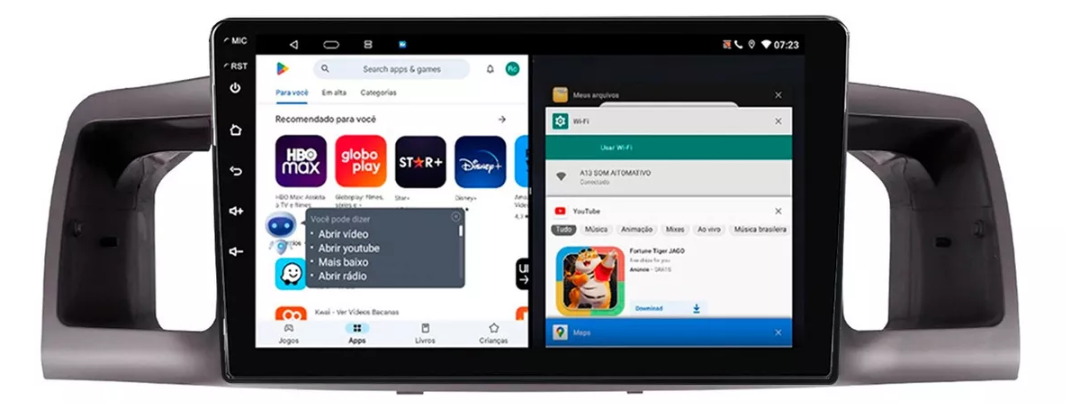 Multimidia Fielder 9p Android Quadcore 2gb Carplay