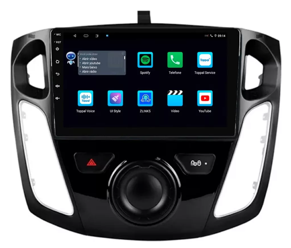 Multimidia Focus 9p Android Quadcore 2gb Carplay - COD 1245
