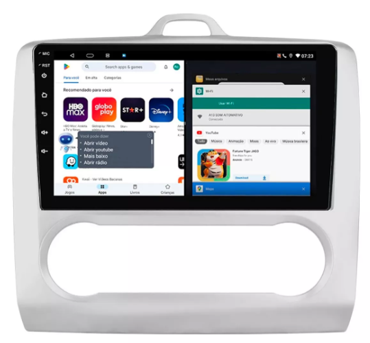 Multimidia Focus 9p Android Quadcore 2gb Carplay - COD 1247