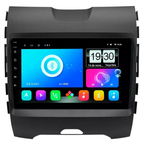 Multimidia Ford Edge 9p Android Octacore 4GB Carplay