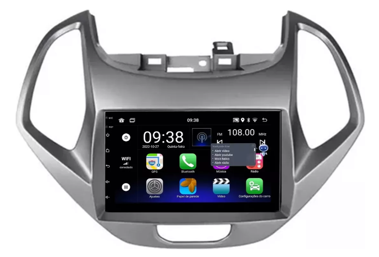Multimidia Ford Ka 7p Android OctaCore 4gb Carplay Voz