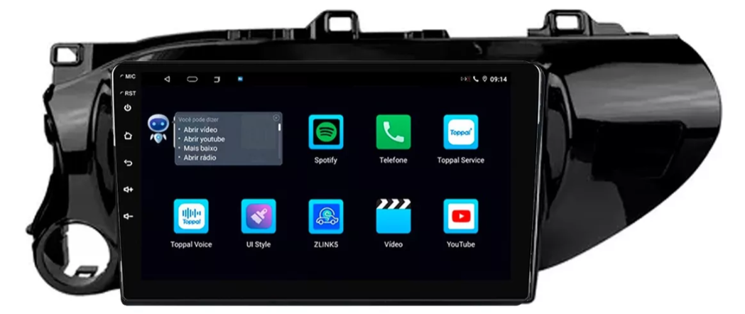 Multimidia Hilux 9p Android Quadcore 2gb Carplay