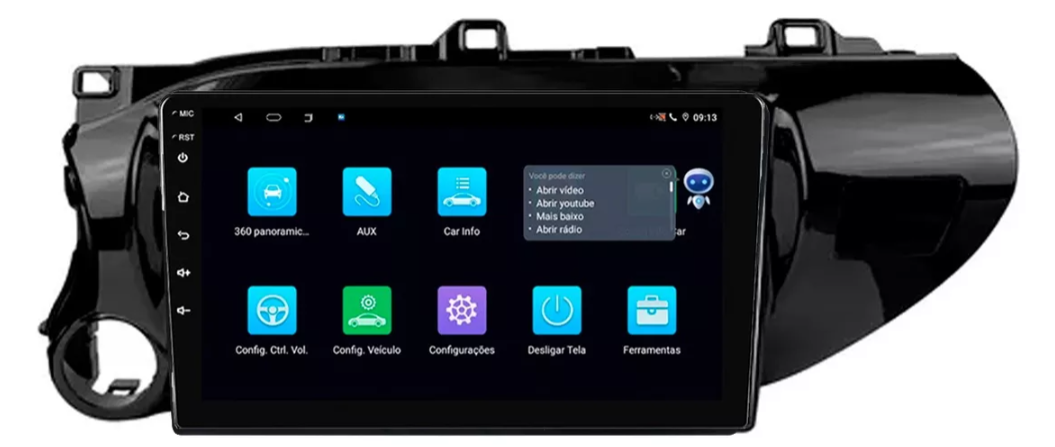 Multimidia Hilux 9p Android Octacore 4GB Carplay