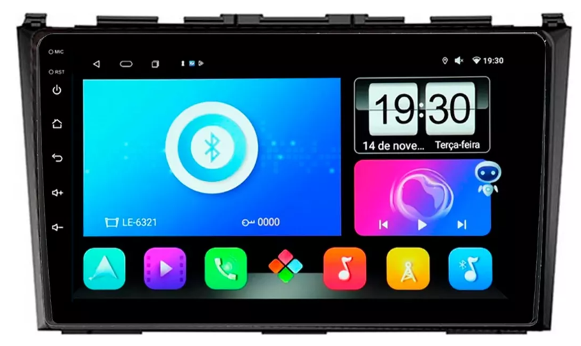 Multimidia Honda Crv 9p Android Octacore 4GB  Carplay