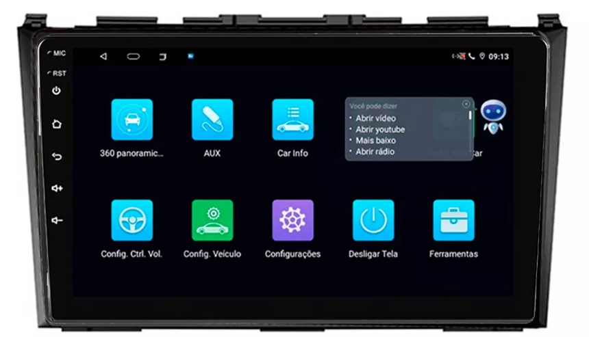 Multimidia Honda Crv 9p Android Octacore 4GB  Carplay