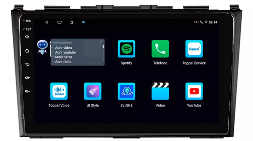 Multimidia Honda Crv 9p Android Octacore 4GB  Carplay