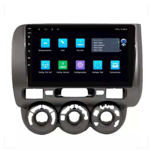 Multimidia Honda Fit 9p Android Octacore 4GB Carplay